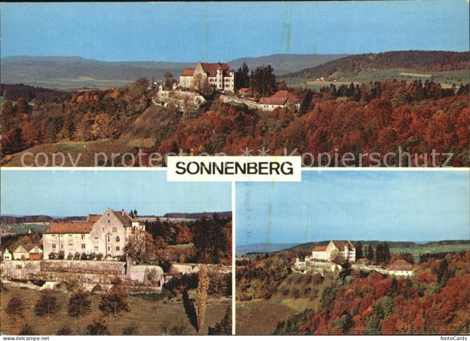 12588389 Stettfurt Schloss Sonnenberg Herbststimmung Fliegeraufnahme Stettfurt - Autres & Non Classés