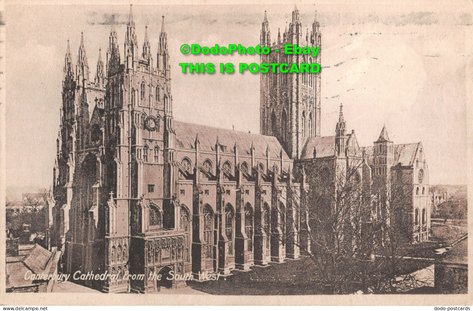 R414350 Canterbury Cathedral. From The South West - World
