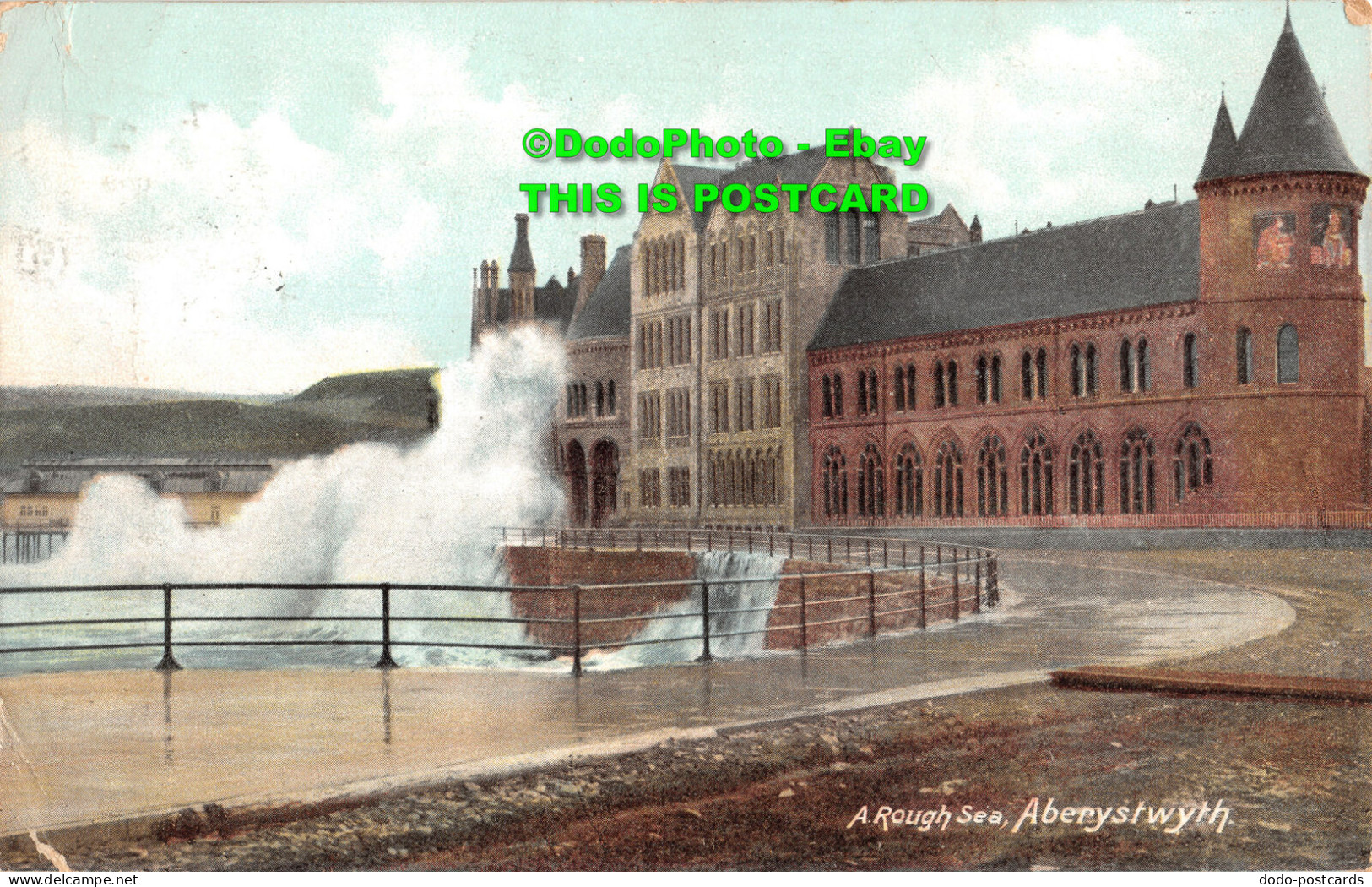 R414354 Aberystwyth. A Rough Sea. R. B. 1906 - Monde