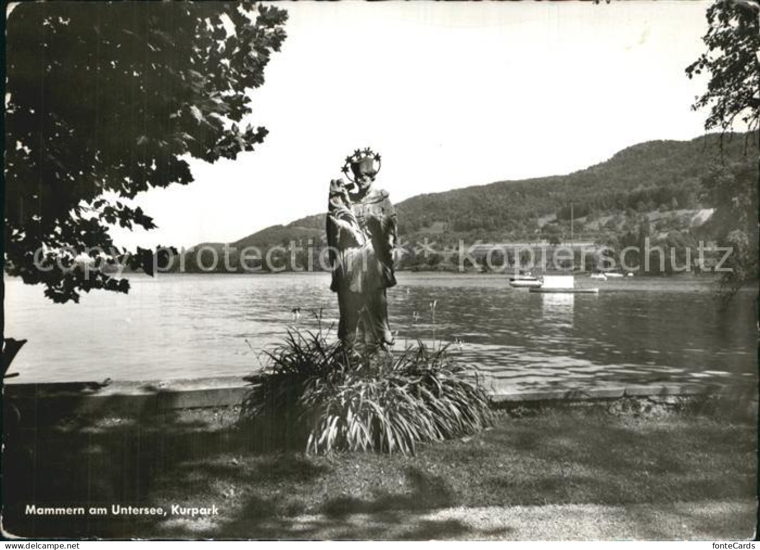 12587189 Mammern Kurpark Skulptur Statue Uferpartie Am Bodensee Mammern - Autres & Non Classés