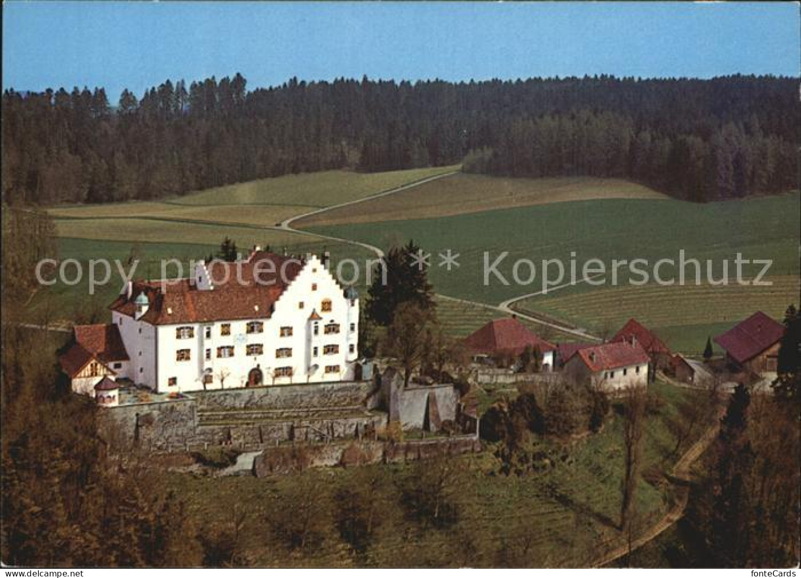 12587099 Stettfurt Schloss Sonnenberg Fliegeraufnahme Stettfurt - Sonstige & Ohne Zuordnung