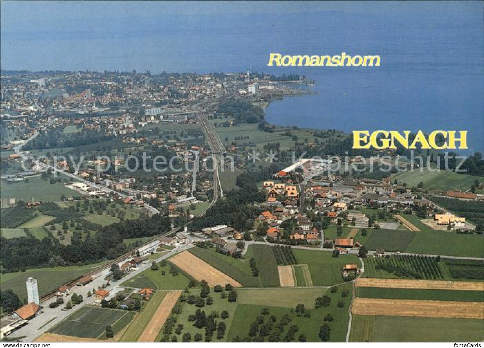 12578859 Egnach Bodensee Mit Romanshorn Fliegeraufnahme Egnach - Other & Unclassified