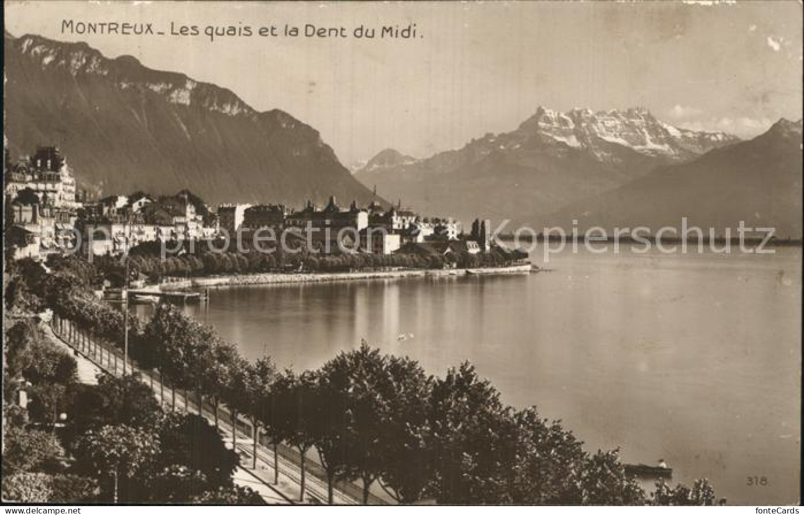 12574959 Montreux VD Les Quais Et La Dent Du Midi Montreux - Sonstige & Ohne Zuordnung