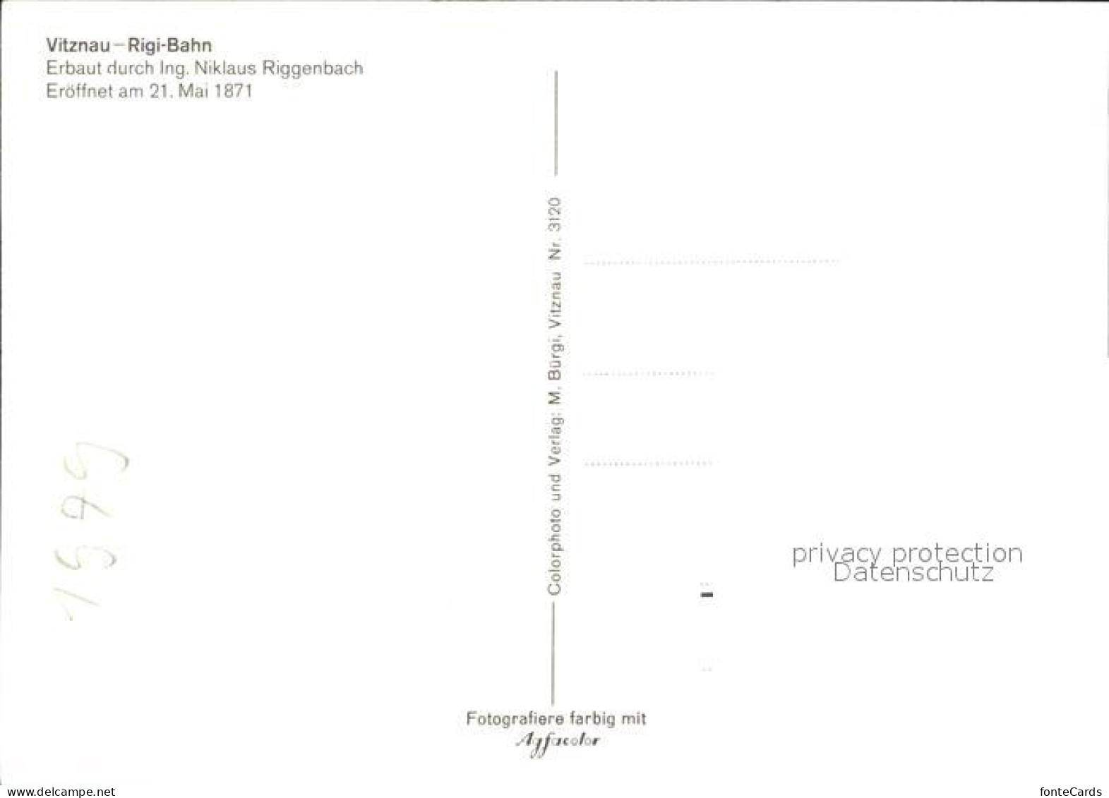 12563639 Vitznauer Stock Rigi-Bahn Vitznauer Stock - Other & Unclassified