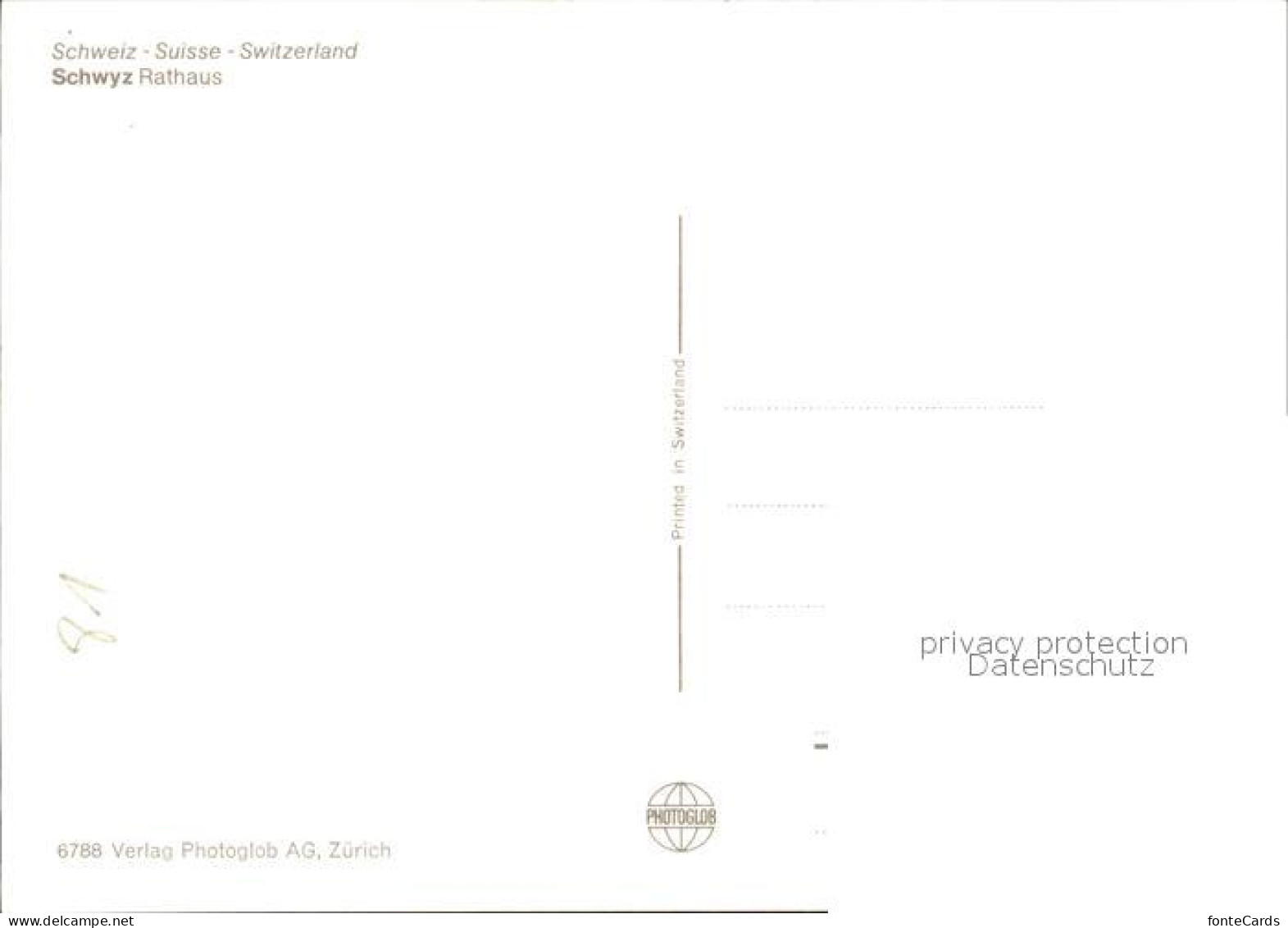 12563509 Schwyz Rathaus  Schwyz - Andere & Zonder Classificatie