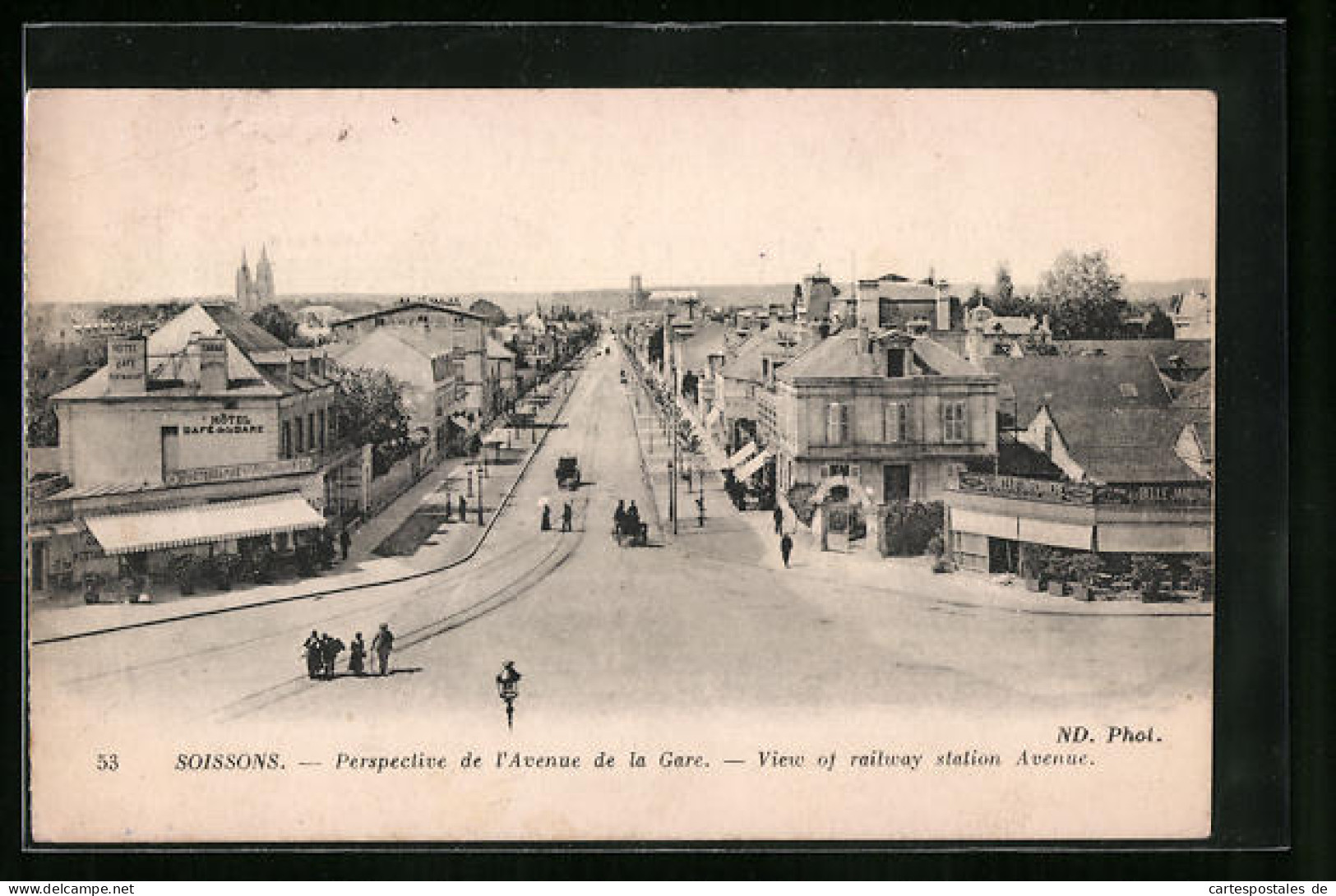 CPA Soissons, Perspective De L'Avenue De La Gare  - Soissons