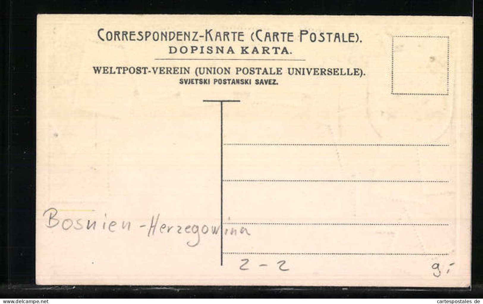 Präge-AK Briefmarken Bosnien-Herzegowina, Wappen  - Stamps (pictures)