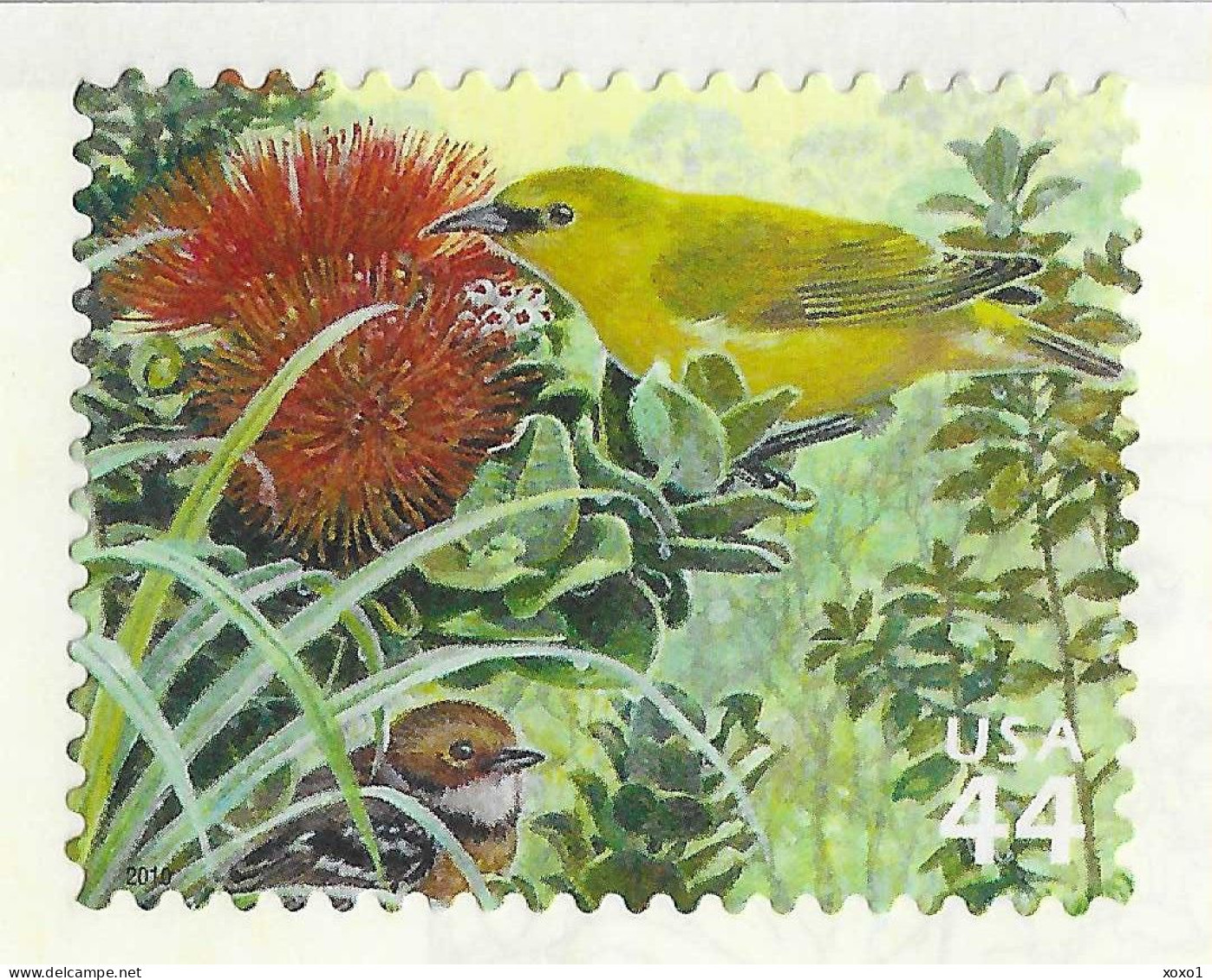 USA 2010 MiNr. 4632 Etats-Unis Hawaiian Rain Forest #12 Birds, 'Ohi'a Lehua, Hawaiʻi ʻelepaio 1v MNH** 1.00 € - Spatzen
