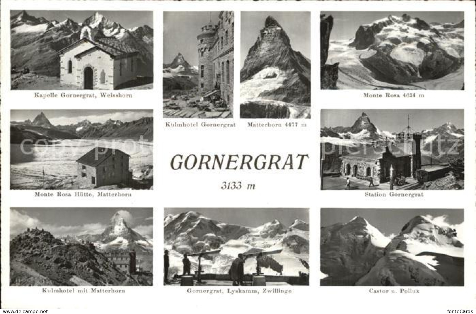 12513689 Gornergrat Zermatt Kapelle Weisshorn Kulmhotel Matterhorn Monte Rosa Hu - Autres & Non Classés