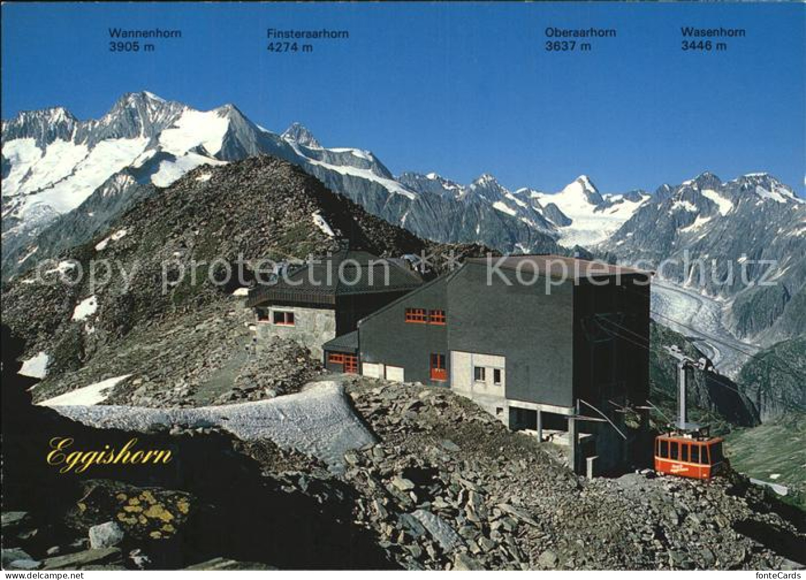 12507309 Eggishorn Bargstation Mit Fieschergletscher Eggishorn - Autres & Non Classés