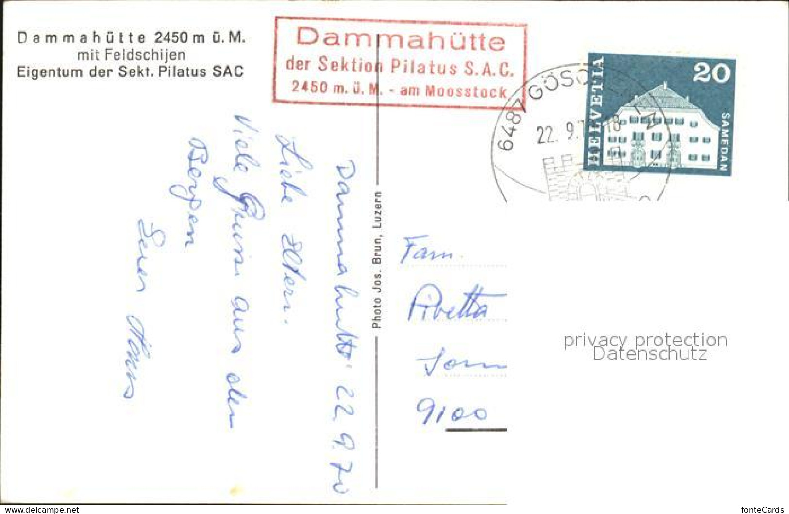 12506029 Goeschenen Dammahuette Feldschijen Goeschenen - Other & Unclassified