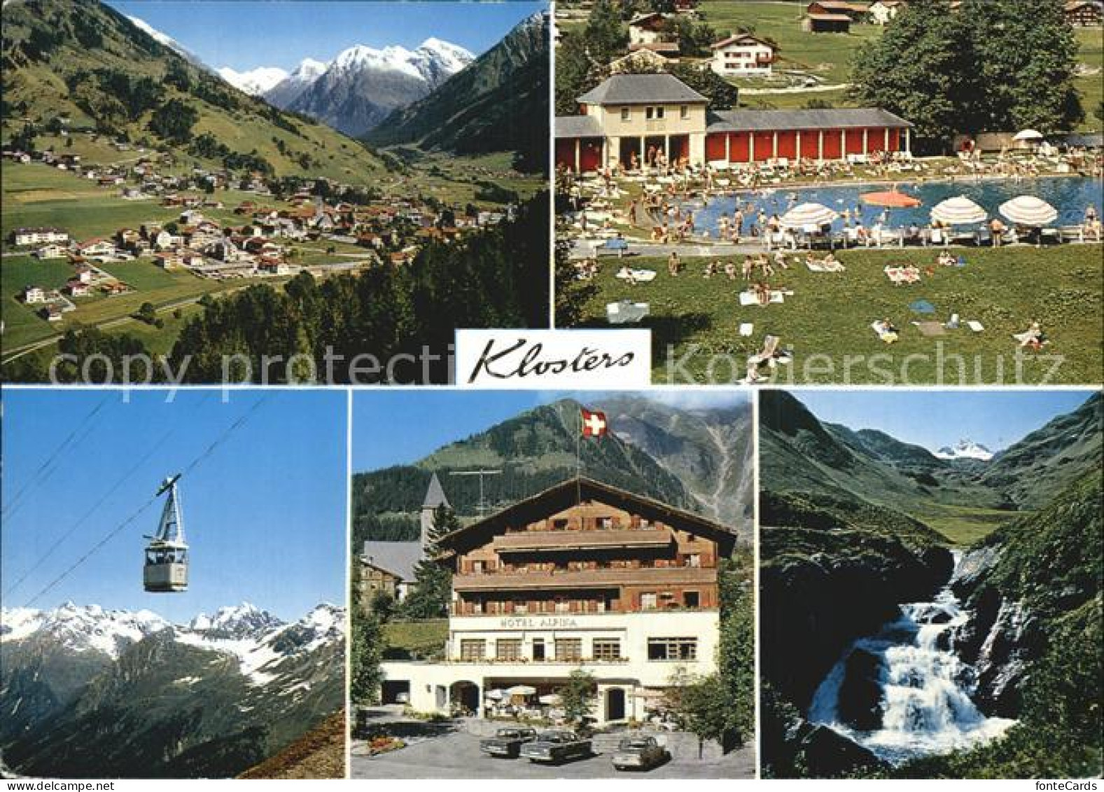 12505959 Klosters GR Silvretta Schwimmbad Luftseilbahn Hotel Alpina  Klosters - Autres & Non Classés