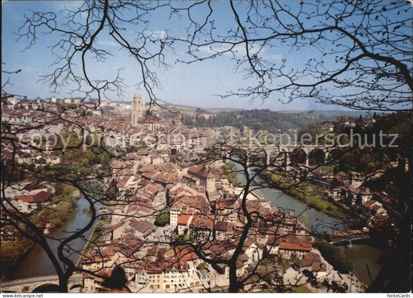 12503599 Fribourg FR Ville Des Ponts Panorama Fribourg - Andere & Zonder Classificatie