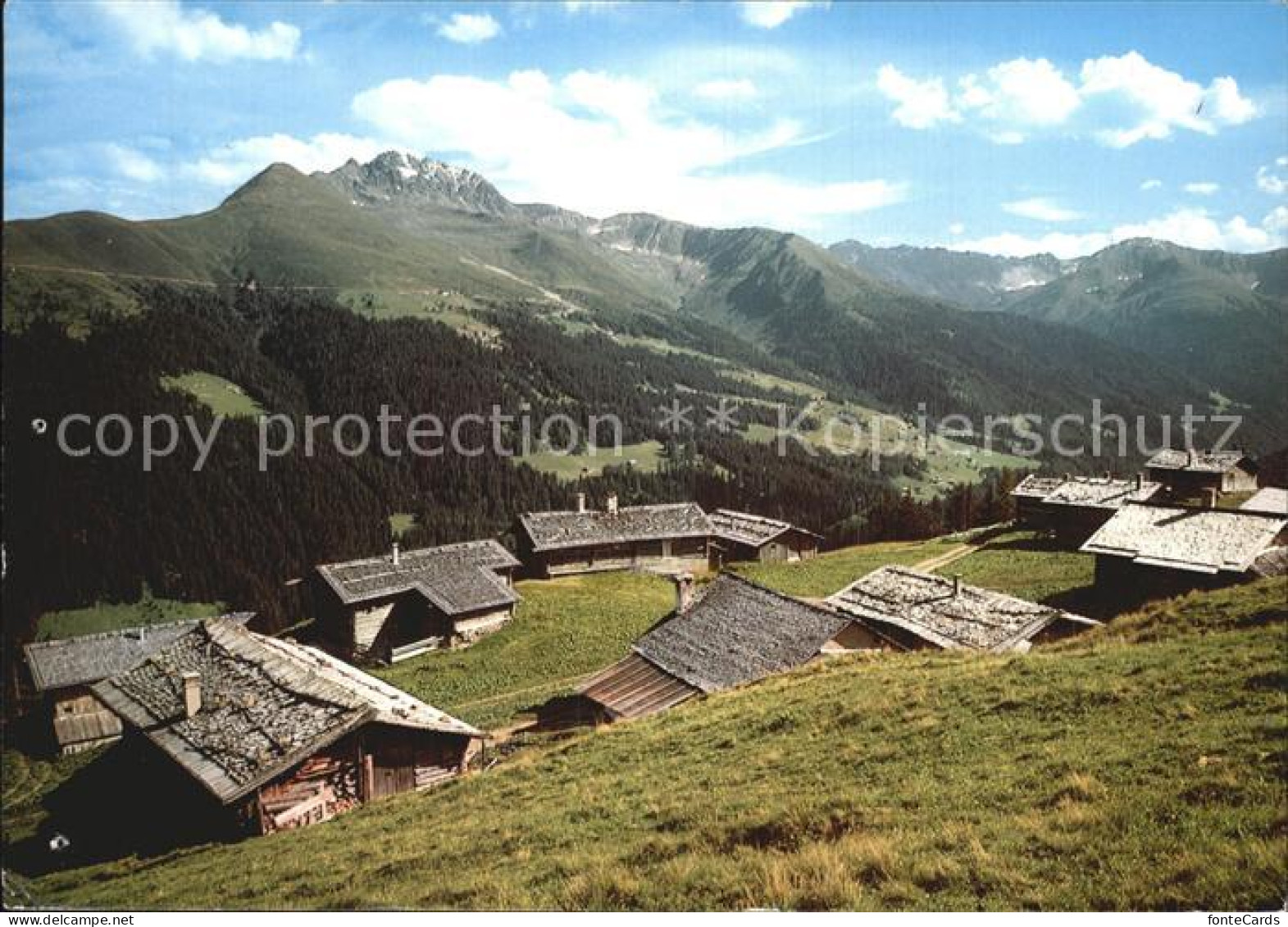 12502379 Frauenkirch GR Stafelalp Mit Rinerhorn Leidbachhorn Buehlenhorn Frauenk - Autres & Non Classés