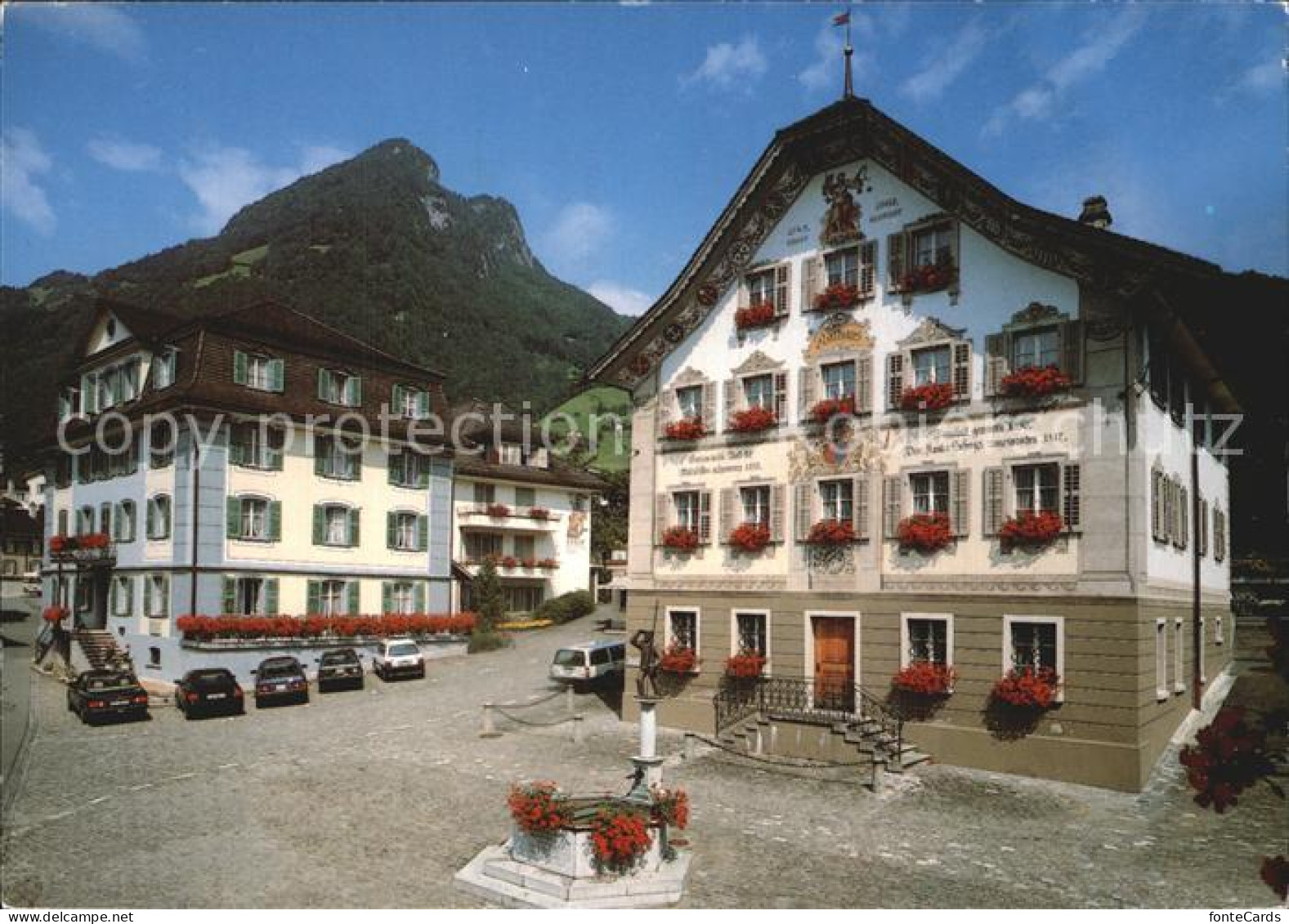 12494989 Gersau Vierwaldstaettersee Hof Gersau Mit Rathaus Gersau - Sonstige & Ohne Zuordnung