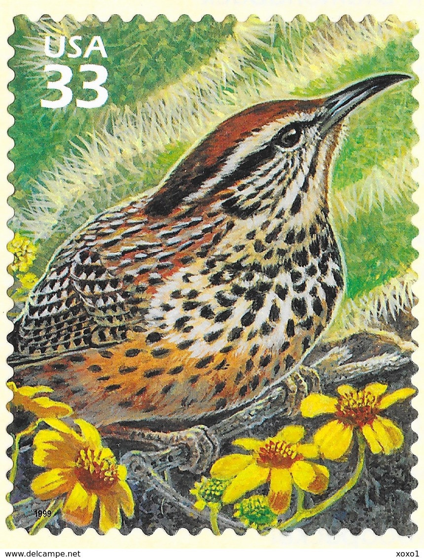 USA 1999 Mi.No. 3104 Etats-Unis United States Sonoran Desert #1 Birds Cactus Wren Flowers Brittlebush 1v MNH** 0,80 € - Other & Unclassified