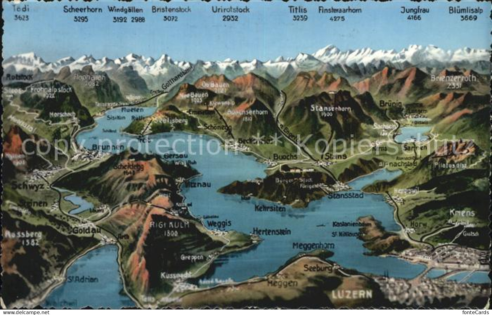 12488389 Hertenstein LU Stansstad Bruenig Panoramakarte  Hertenstein LU - Sonstige & Ohne Zuordnung