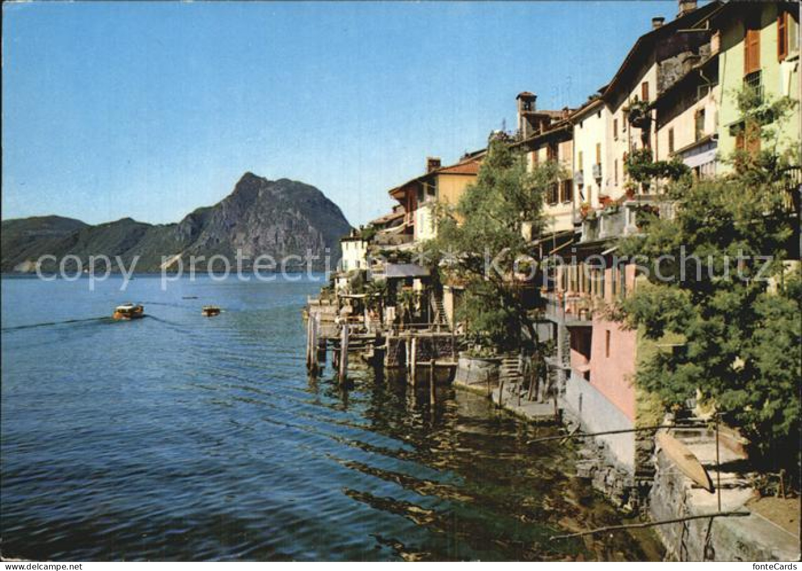 12486309 Gandria Lago Di Lugano Panorama Mit Monte San Salvatore Gandria - Sonstige & Ohne Zuordnung