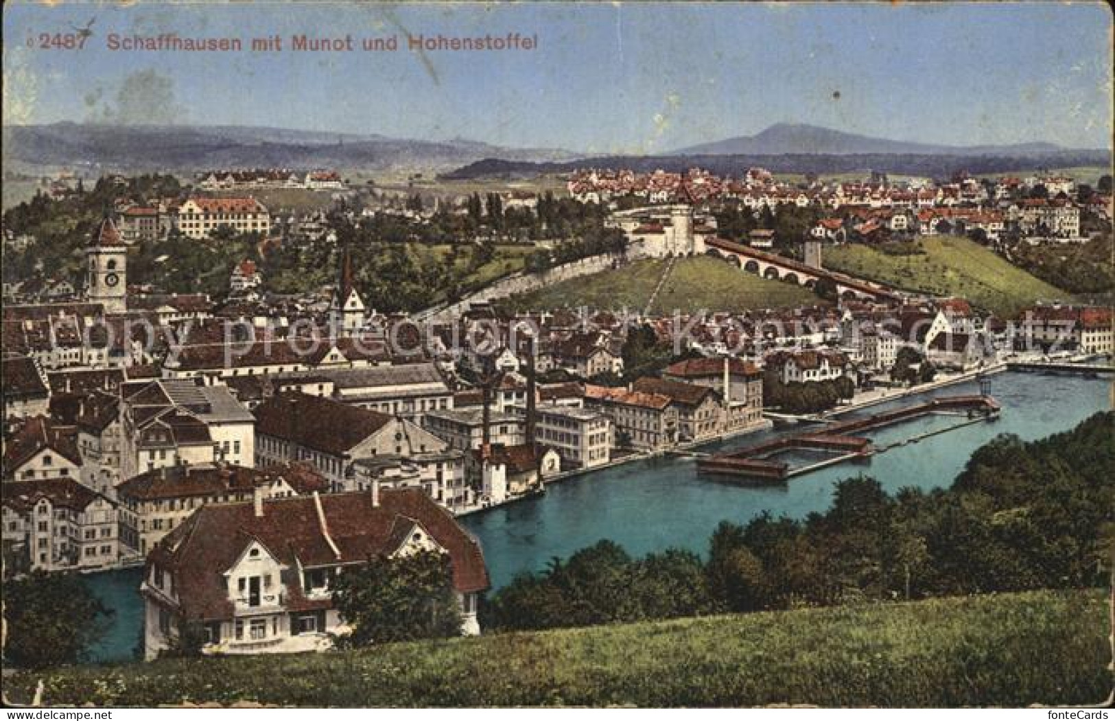 12475209 Schaffhausen SH Mit Munot Und Hohenstoffel Schaffhausen - Autres & Non Classés