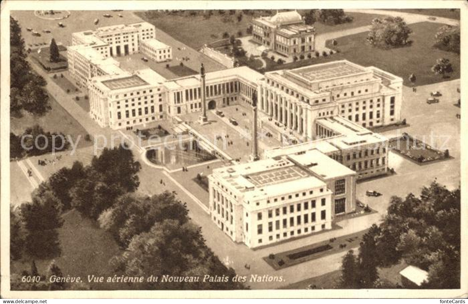 12473739 Geneve GE Fliegeraufnahme Palais Des Nations Geneve - Andere & Zonder Classificatie