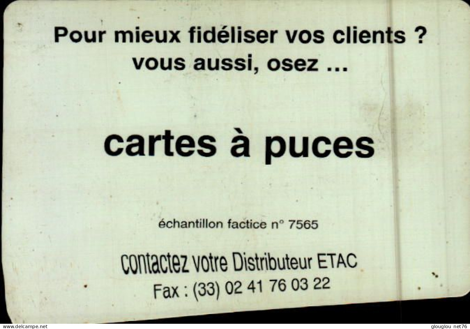 CARTE FIDELITE.... - Cadeaubonnen En Spaarkaarten