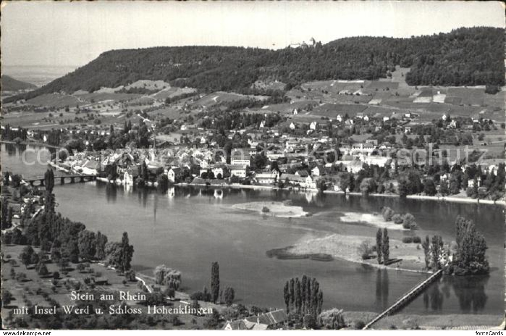 12472949 Stein Rhein Mit Insel Werd Und Schloss Hohenklingen Stein Am Rhein - Other & Unclassified