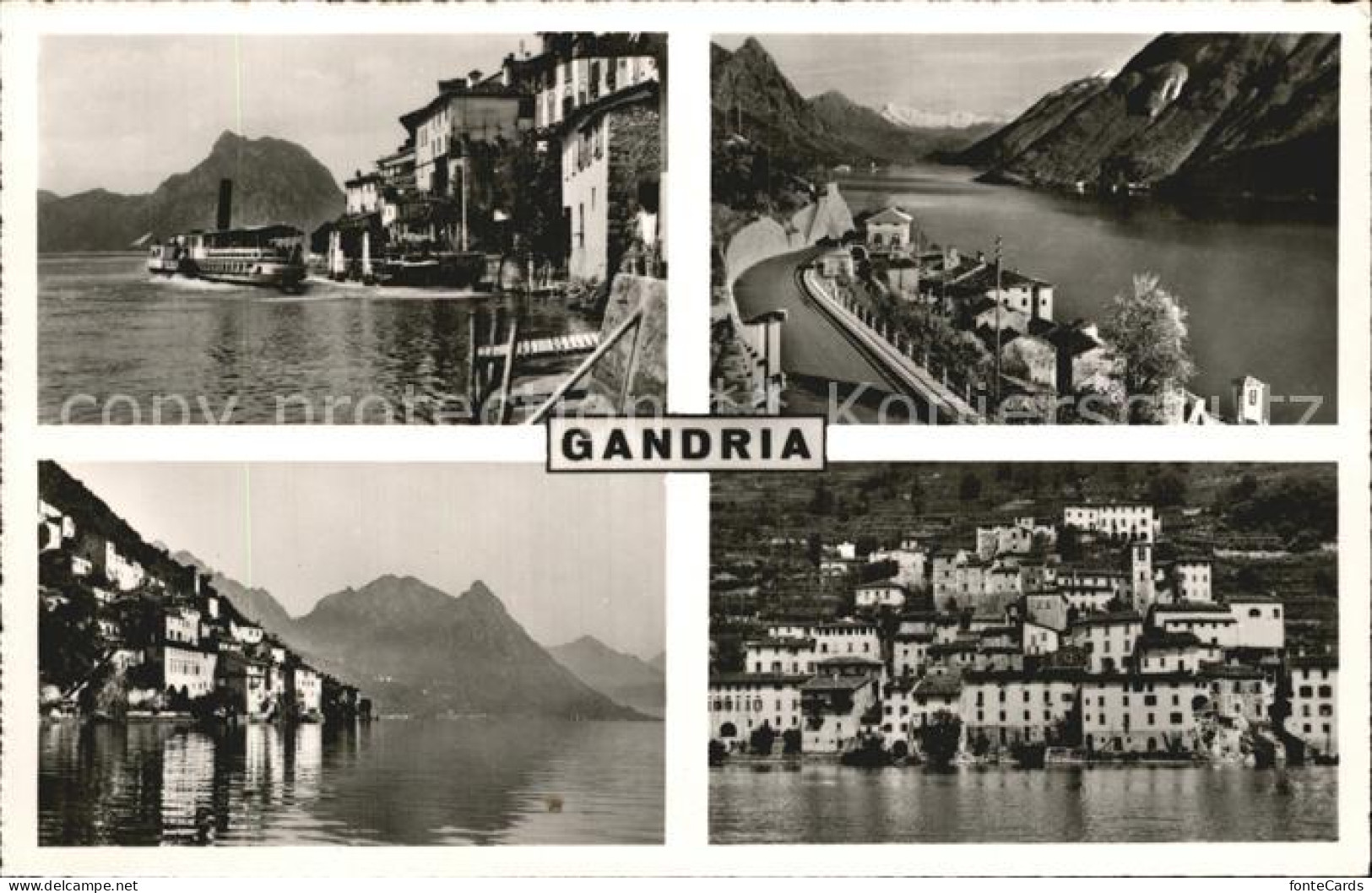 12471109 Gandria Lago Di Lugano Stadtansicht Dampfer Gandria - Autres & Non Classés