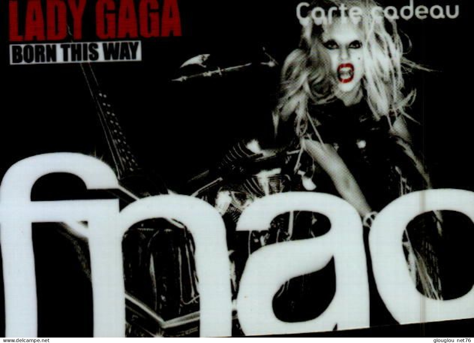 CARTE CADEAU FNAC...LADY GAGA... - Tarjetas De Fidelización Y De Regalo