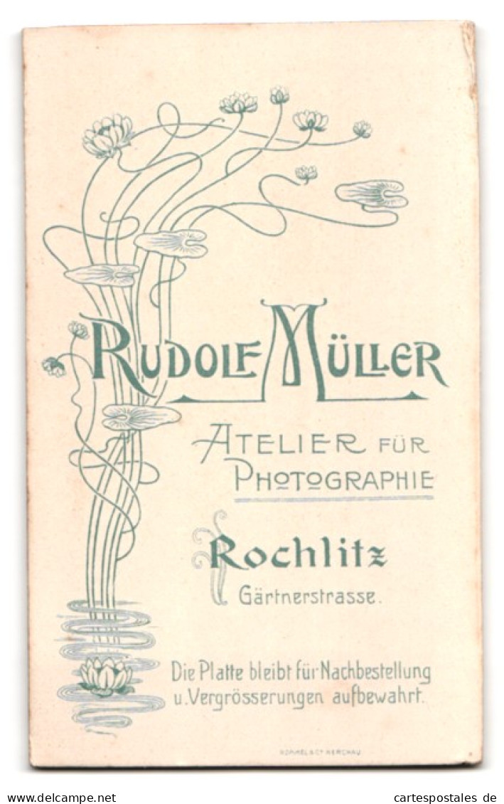 Fotografie Rudolf Müller, Rochlitz, Gärtnerstrasse, Junge Dame Im Kleid  - Anonymous Persons