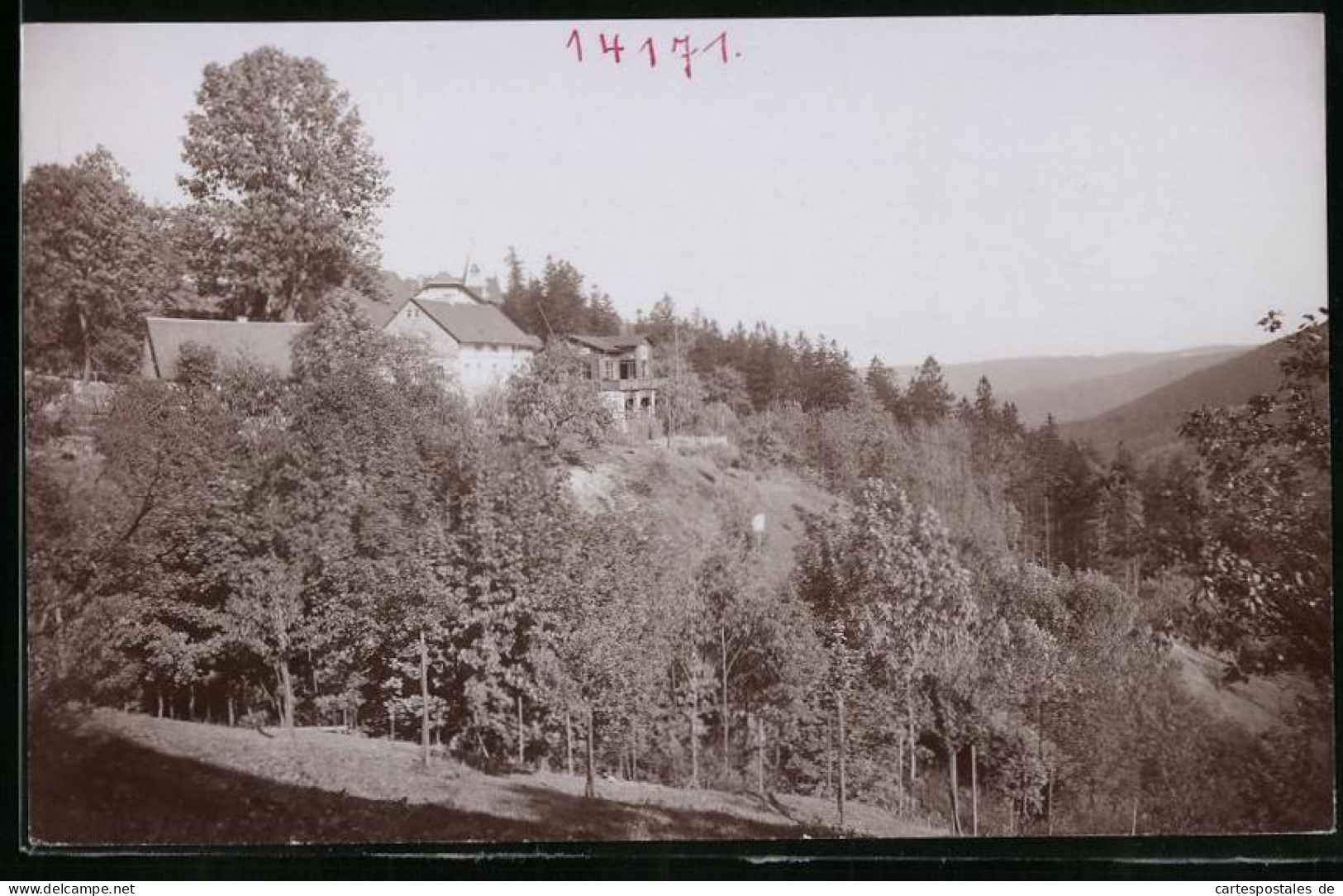 Fotografie Brück & Sohn Meissen, Ansicht Kipsdorf I. Erzg., Partie Im Ortsteil Oberkipsdorf  - Plaatsen