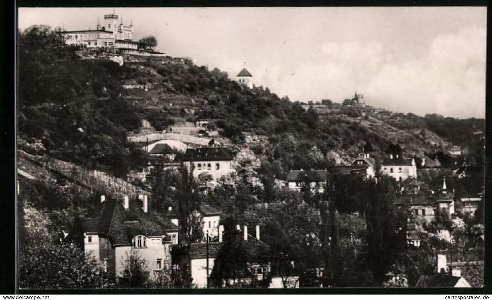 Fotografie Brück & Sohn Meissen, Ansicht Kötzschenbroda, Teilansicht Der Ortschaft Mit Dem Gasthaus Friedebsburg  - Plaatsen