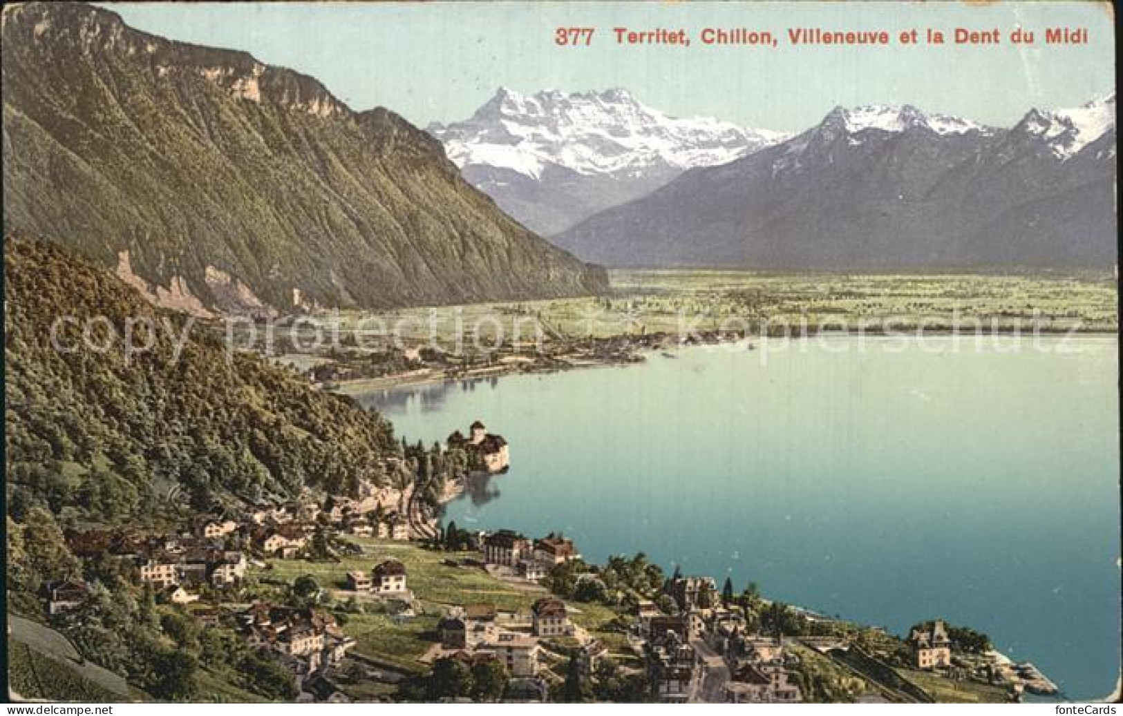 12459259 Territet Chillon Villeneuve Dent Du Midi Montreux - Sonstige & Ohne Zuordnung