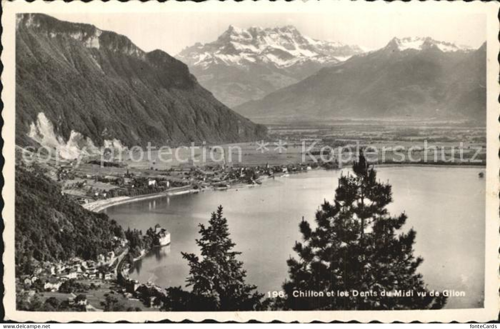 12459189 Chillon Dents Du Midi Blick Von Glion Montreux - Sonstige & Ohne Zuordnung