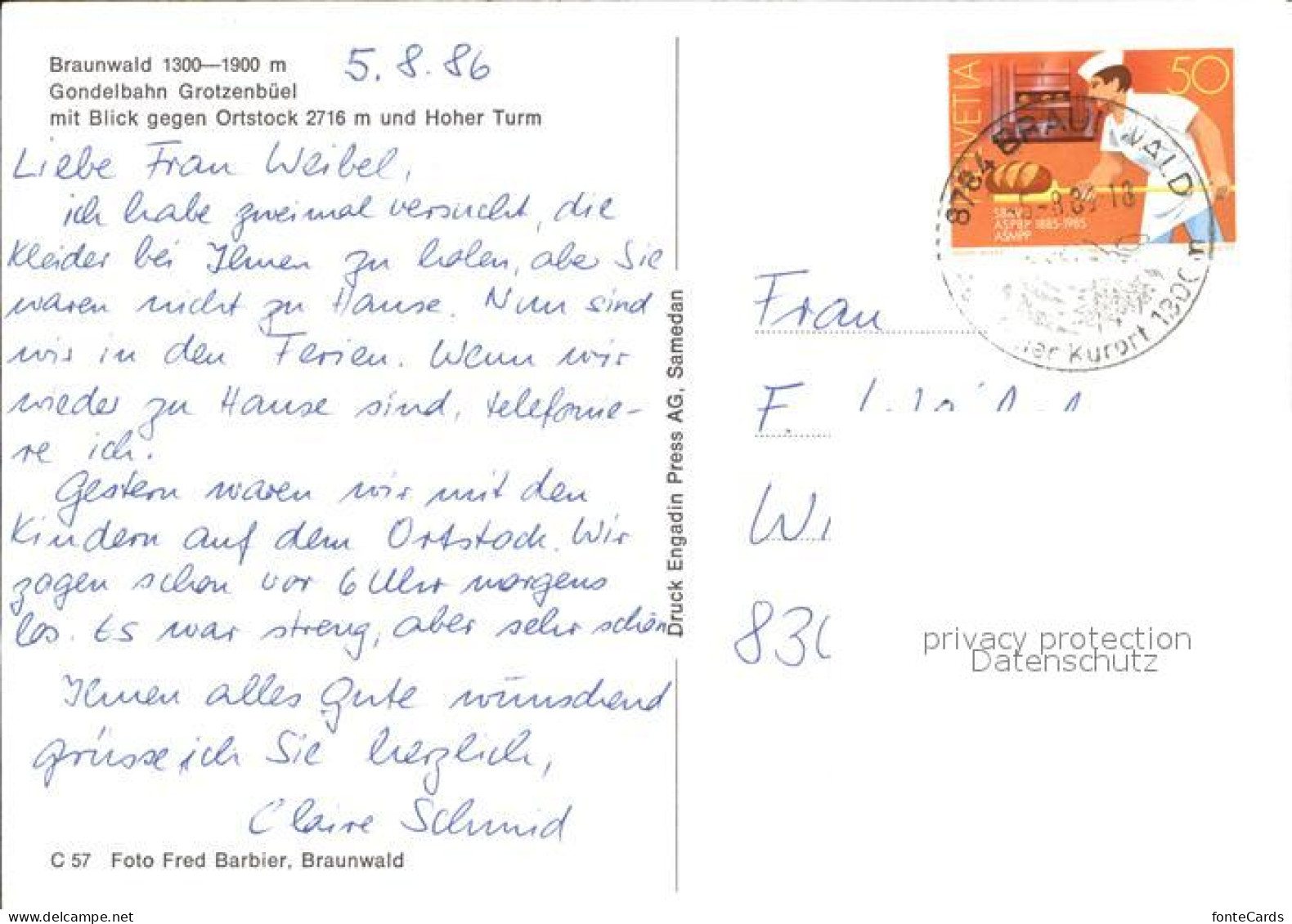 12457959 Braunwald GL Gondelbahn Grotzenbueel Ortstock Hoher Turm Braunwald - Other & Unclassified