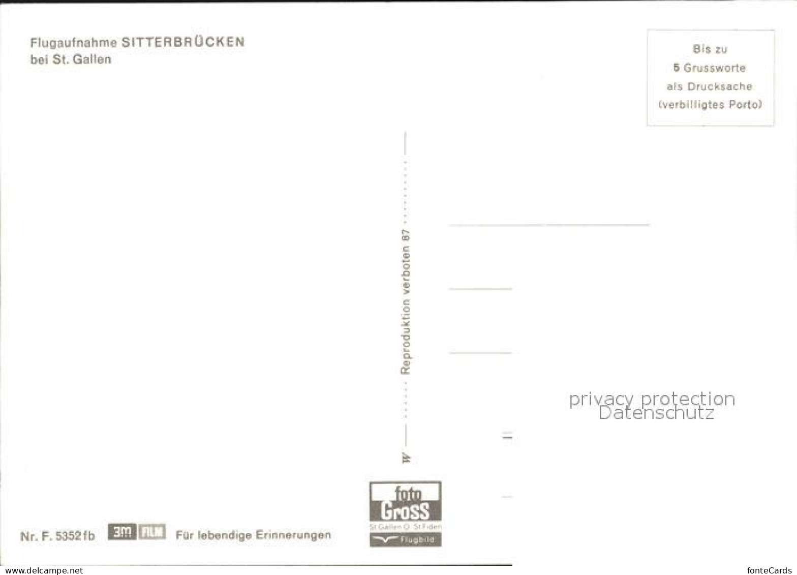 12454629 St Gallen SG Sitterbruecken Fliegeraufnahme St. Gallen - Sonstige & Ohne Zuordnung