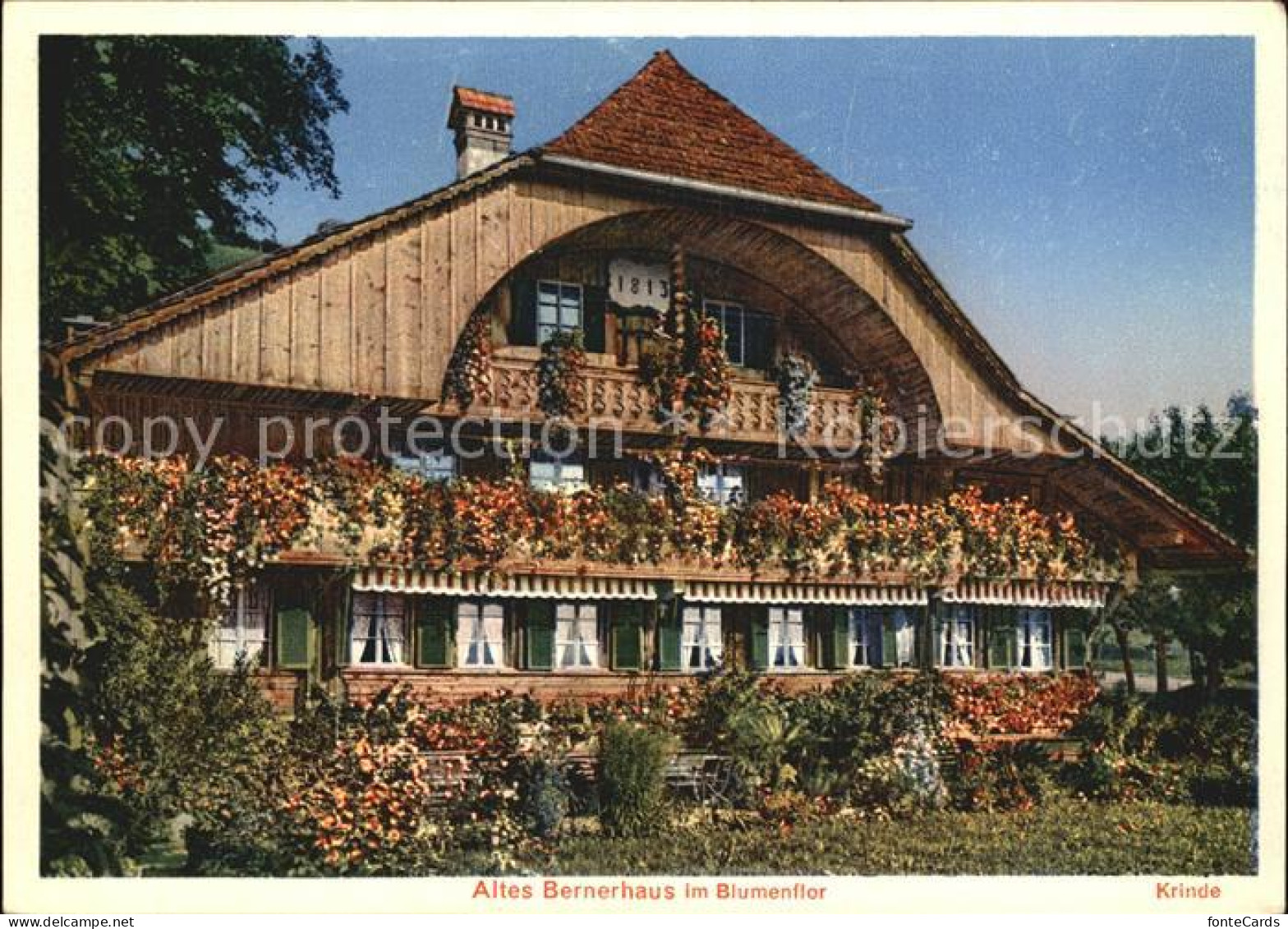 12447499 Tschingel Gunten Restaurant Zum Krindenhof Bernerhaus Im Blumenflor Tsc - Autres & Non Classés