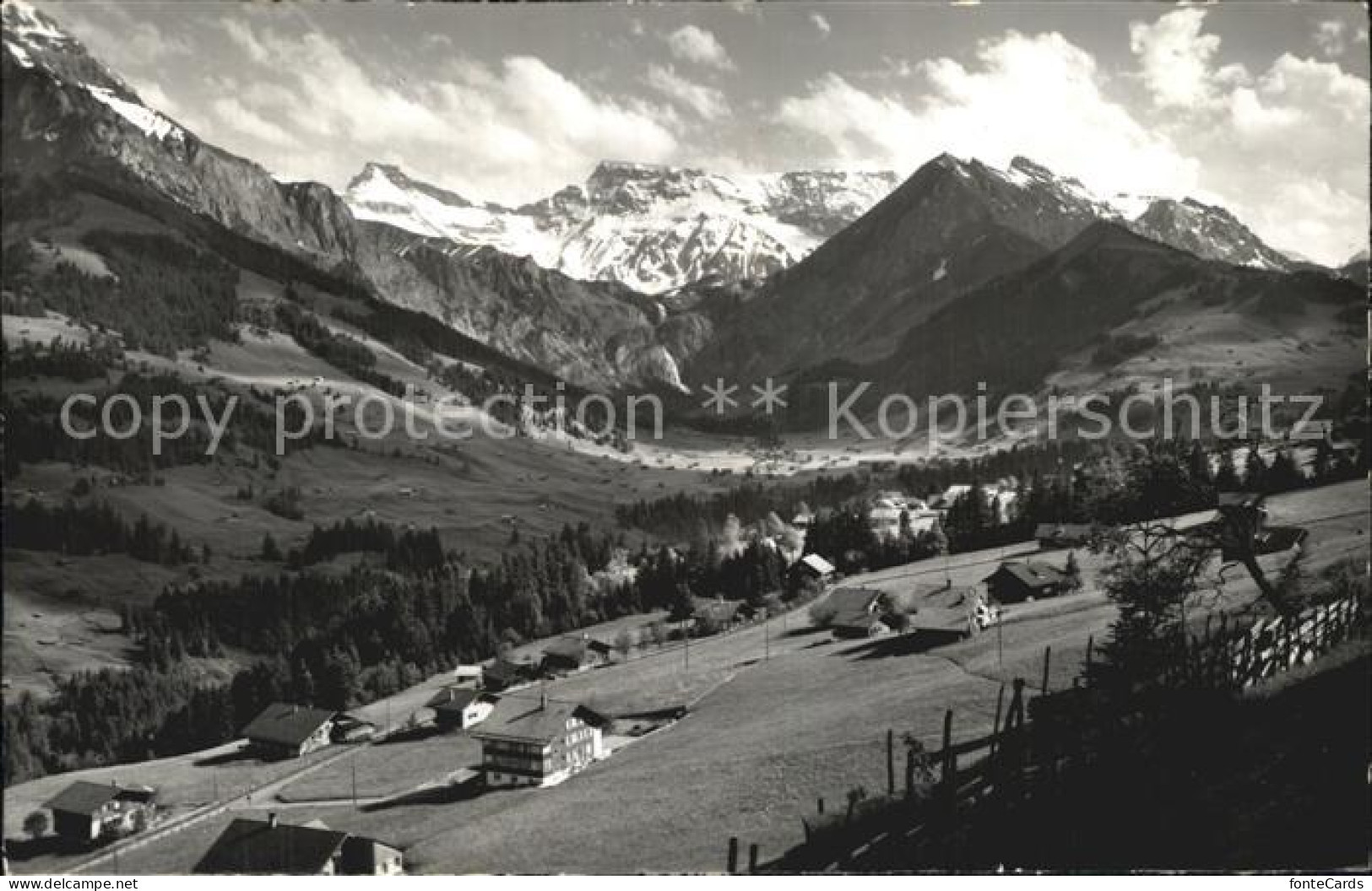 12439459 Ausserschwand Adelboden Gesamtansicht Mit Alpenpanorama Ausserschwand A - Autres & Non Classés