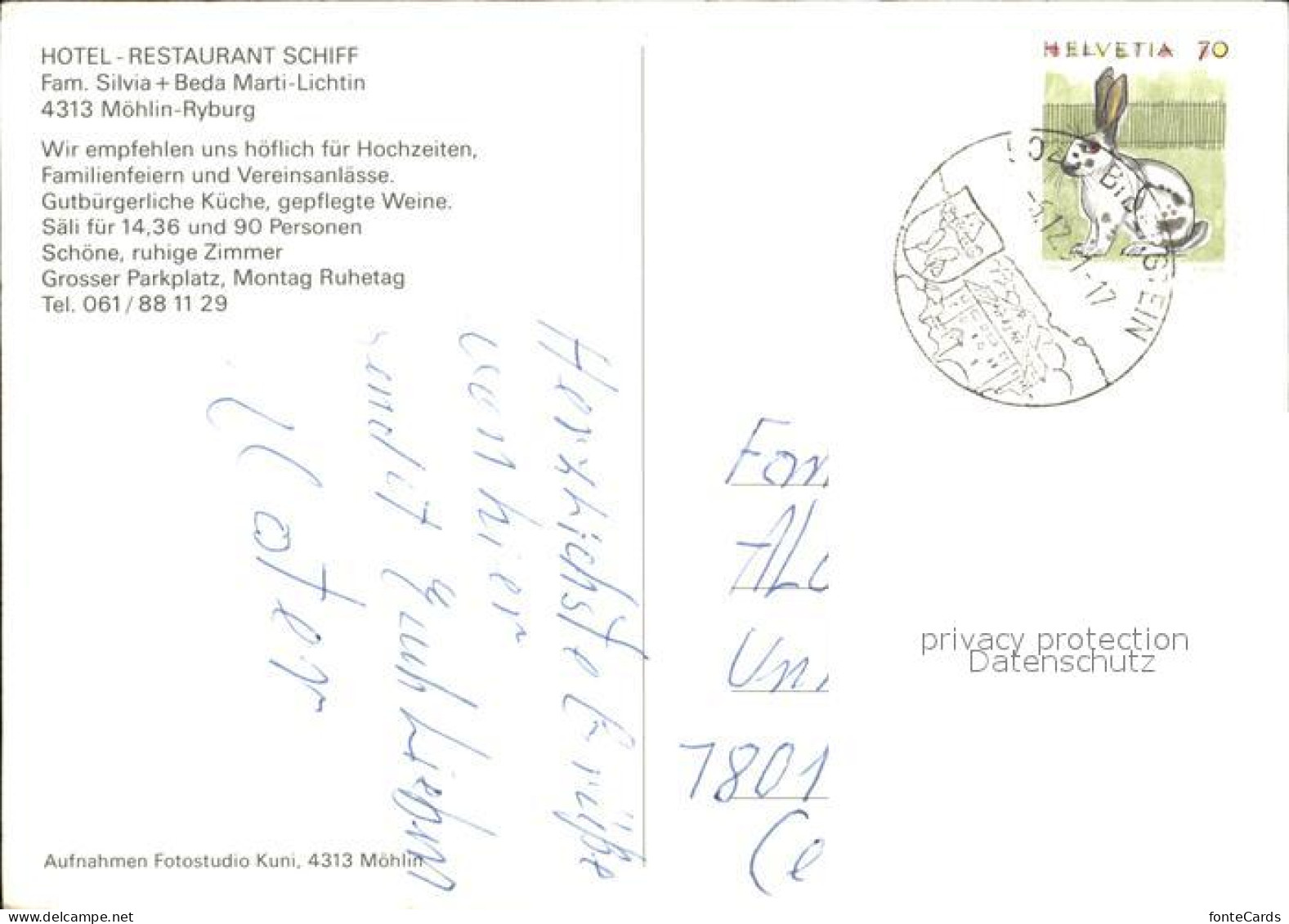 12411449 Moehlin Hotel Restaurant Schiff Gast Und Speiseraum Moehlin - Other & Unclassified