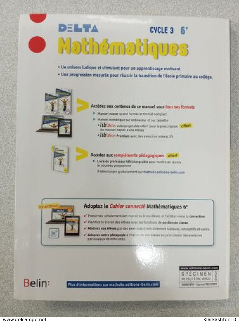 Mathématiques 6éme Cycle 3 : Livre De L'élève Grand Format: Livre élève Grand Format - Andere & Zonder Classificatie