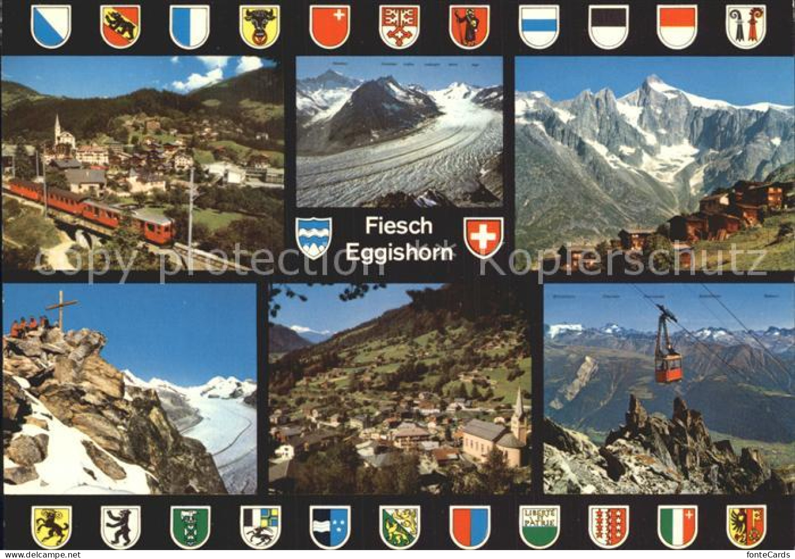 12376669 Fiesch Furka Oberalp-Bahn Grosser Aletschgletscher Eggishornbahn Fiesch - Other & Unclassified