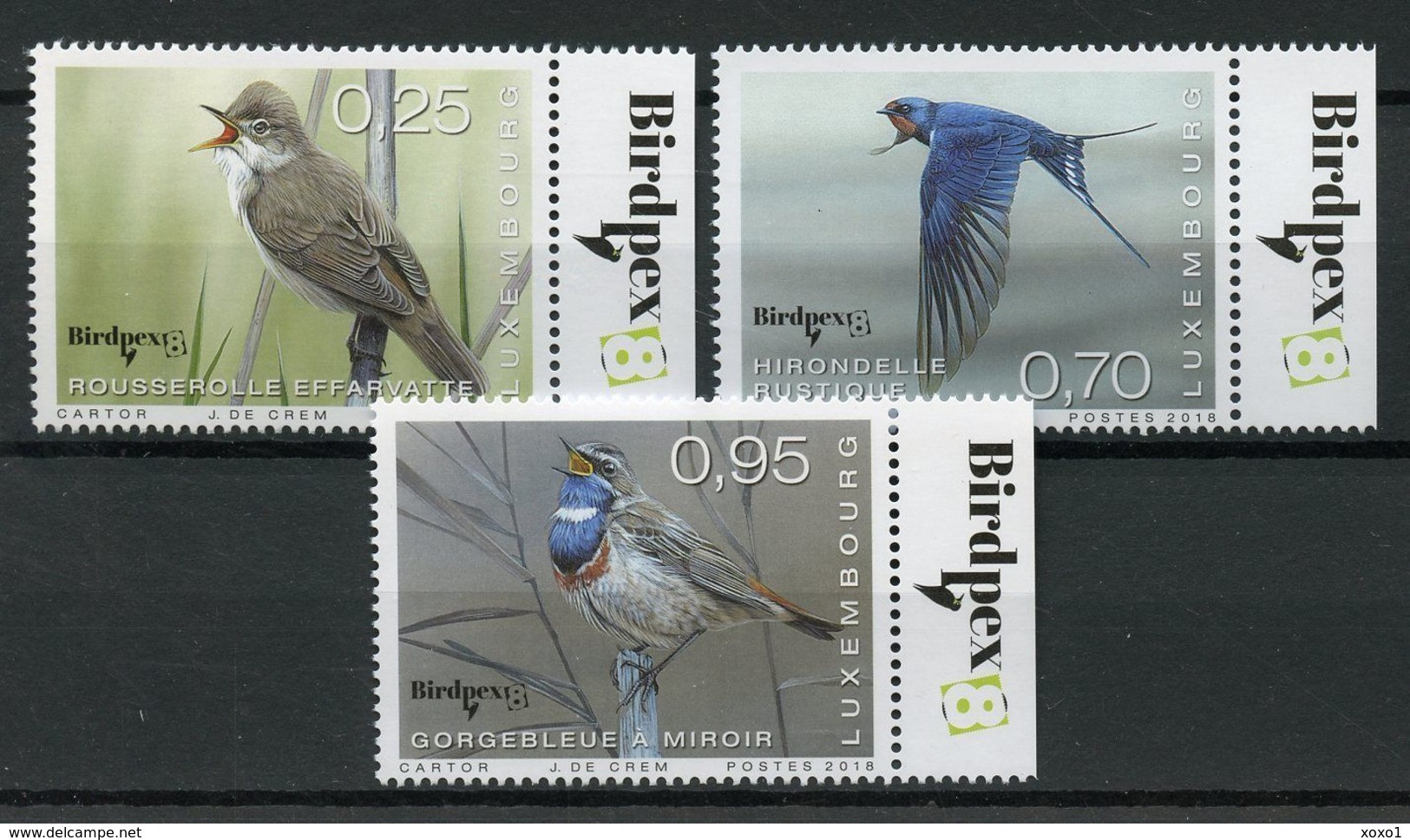 Luxembourg 2018 Mi.No. 2168 - 2170 Birds -I Oiseaux Aves Vogel Warbler Swallow Hirondelle 3v MNH**  4,40 € - Autres & Non Classés