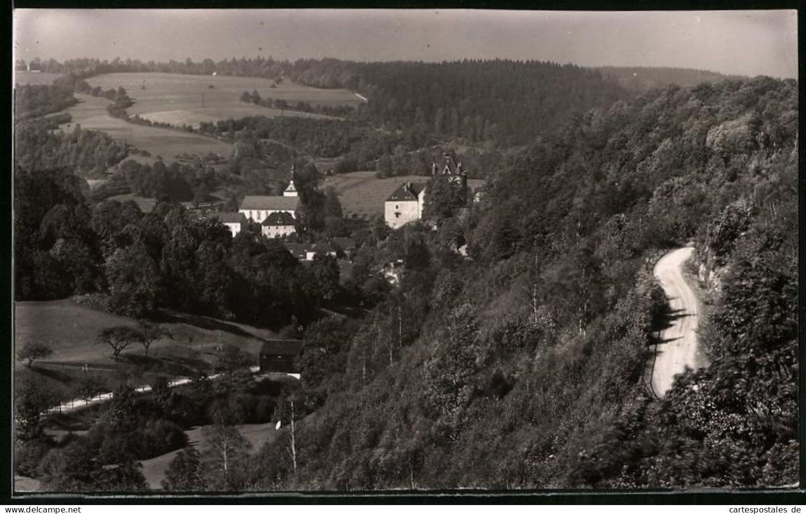 Fotografie Brück & Sohn Meissen, Ansicht Liebstadt I. Sa., Blick Zum Schloss Kuckuckstein  - Orte