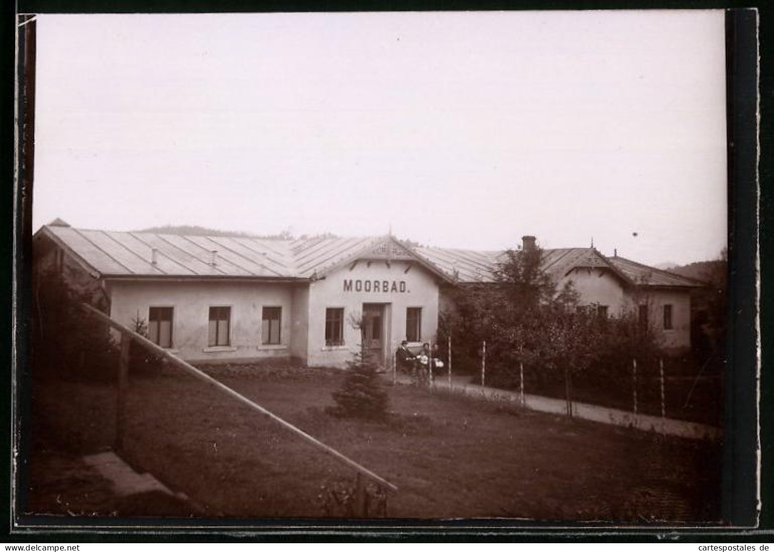 Fotografie Brück & Sohn Meissen, Ansicht Kunnersdorf / Lázne Kundratice, Blick Auf Das Moorbad  - Luoghi