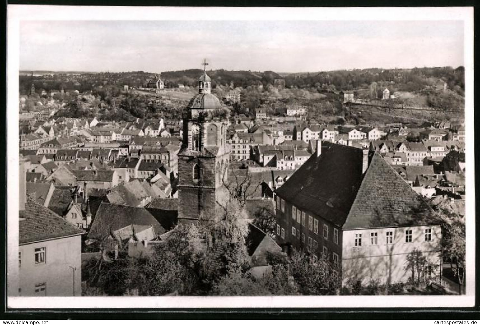 Fotografie Brück & Sohn Meissen, Ansicht Meissen I. Sa., Blick Auf Die Stadt Mit Turm Der Frauenkirche  - Orte