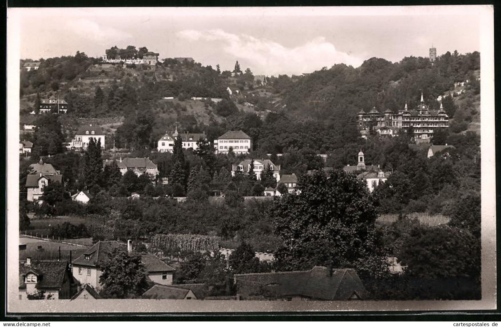 Fotografie Brück & Sohn Meissen, Ansicht Radebeul, Blick In Den Ort Mit Wilhelmshöhe Und Bilzsanatorium  - Places