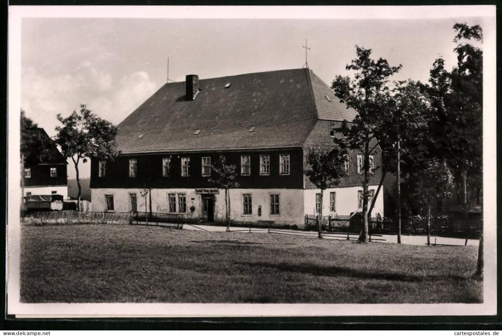 Fotografie Brück & Sohn Meissen, Ansicht Carlsfeld I. Erzg., Partie Am Gasthof Weitersglashütte  - Lieux