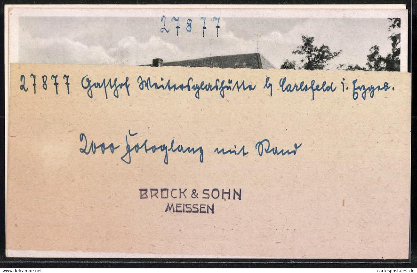 Fotografie Brück & Sohn Meissen, Ansicht Carlsfeld I. Erzg., Blick Auf Den Gasthof Weitersglashütte  - Lieux