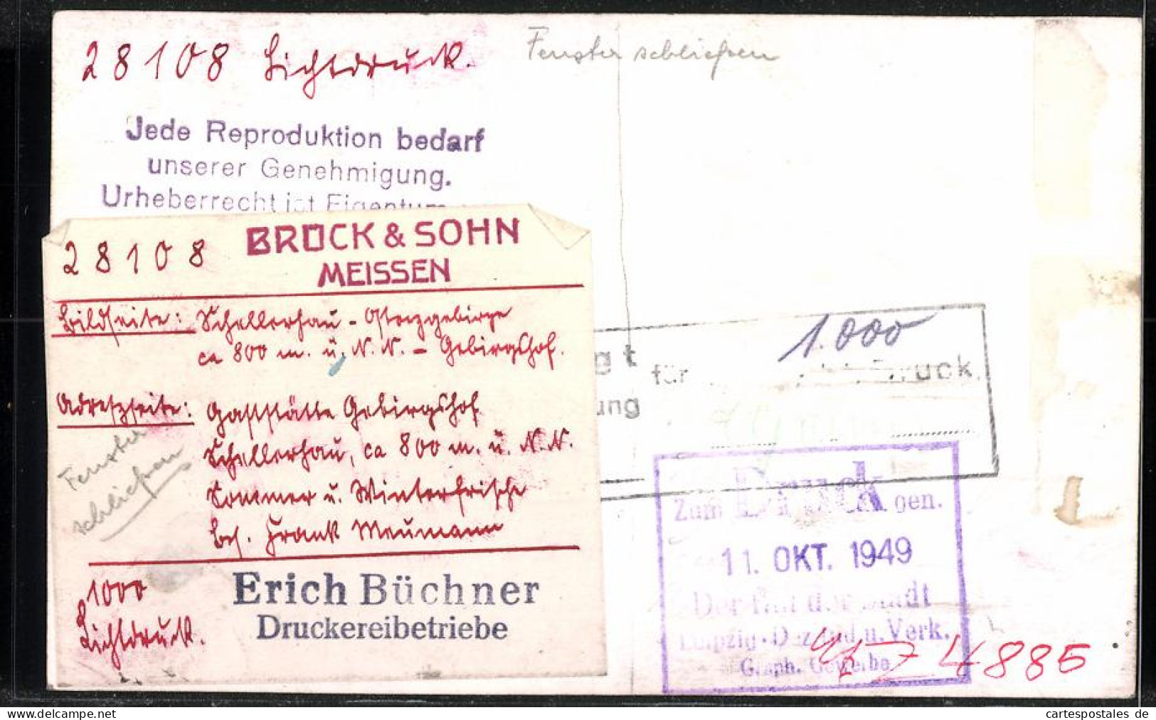 Fotografie Brück & Sohn Meissen, Ansicht Schellerhau I. Erzg., Partie An Der Gaststätte Gebirgshof  - Lieux