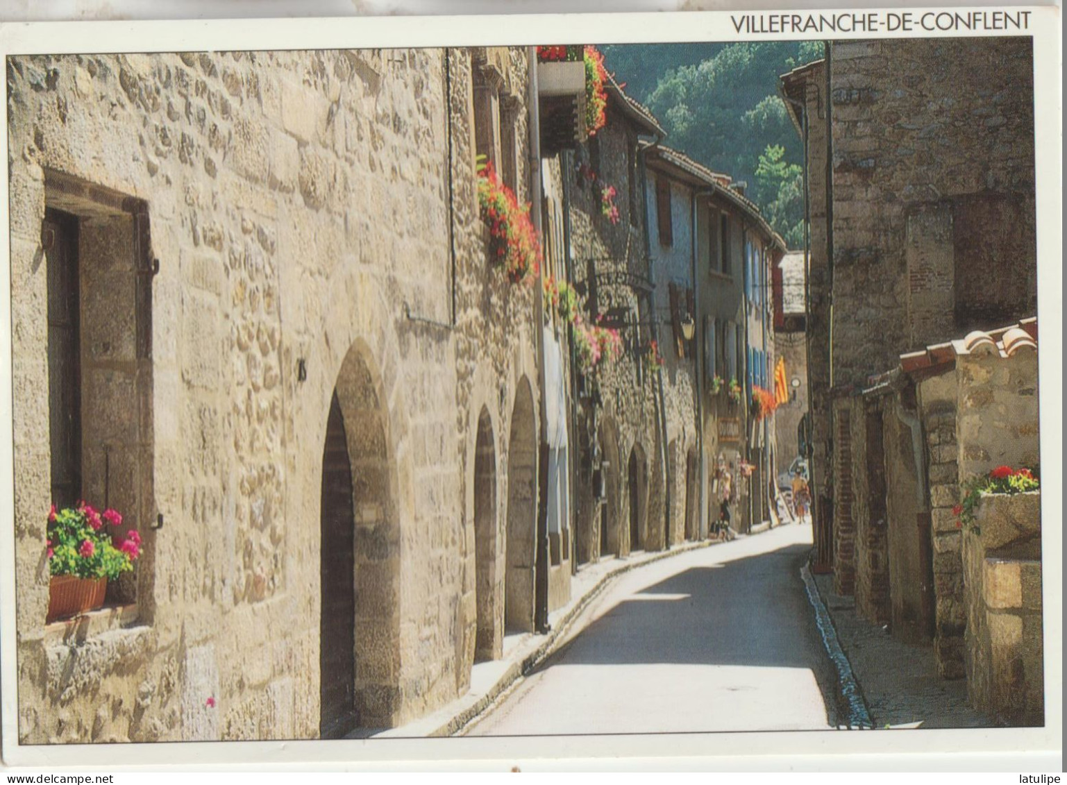 Villefranche De Conflent  66  Carte Non Circulée Dans L'Enceinte Desb Remparts De La Cité Medievale -La Rue St Jean - Other & Unclassified