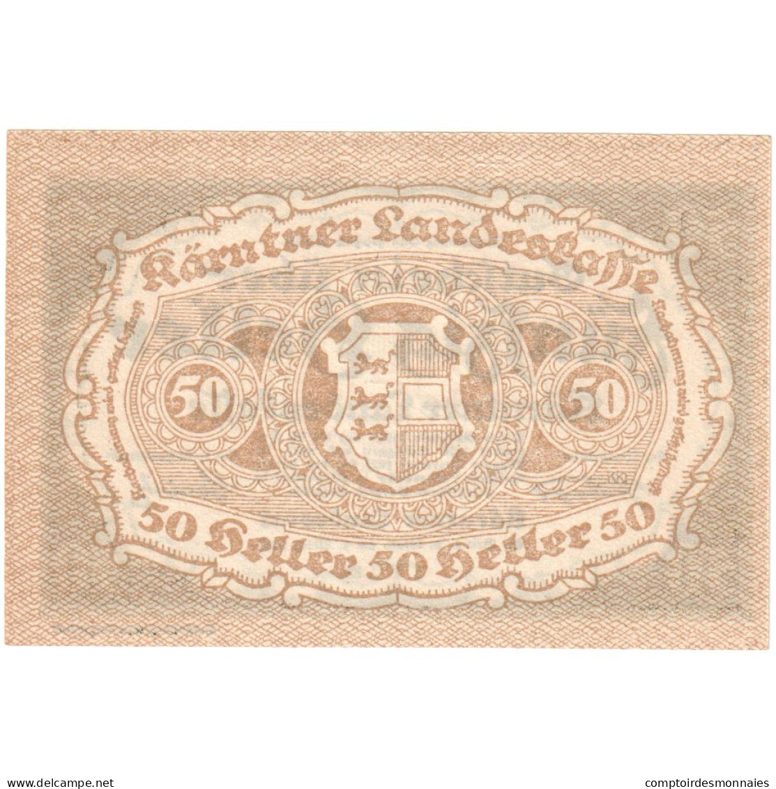 Autriche, Landesrat, 50 Heller, Blason, 1920, 1920-03-01, SPL, Mehl:FS 427 - Austria